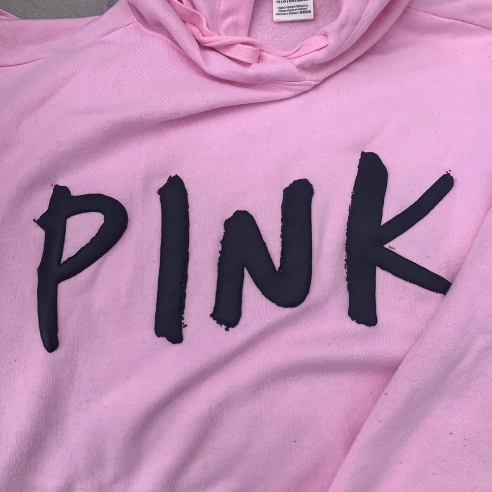 Victoria’s Secret PINK logo pull over hoodie! Size XS - Picture 4 of 9